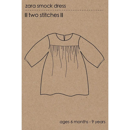 Two Stitches Zara Smock Dress Paper Pattern-Pattern-Spool of Thread