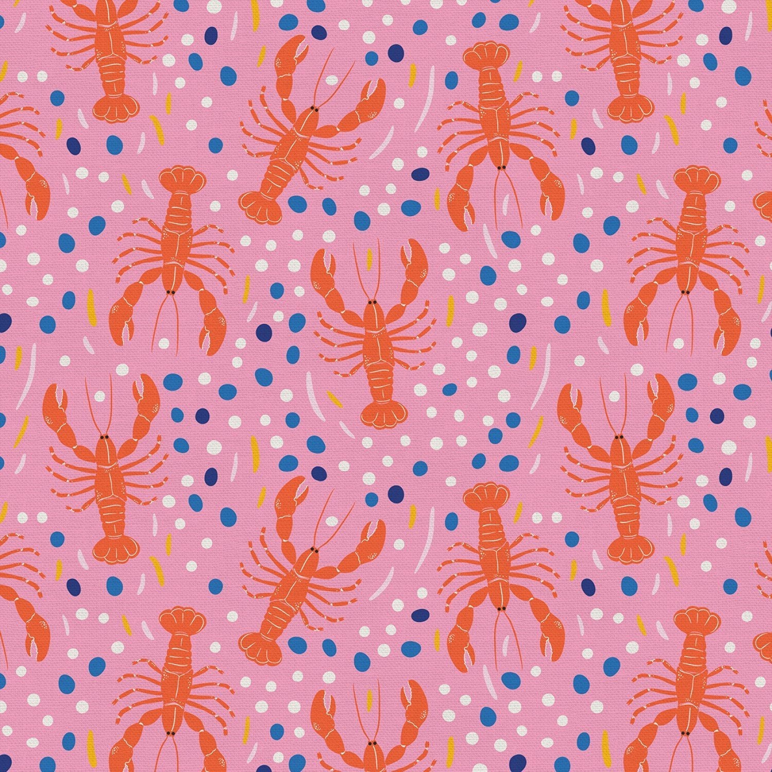 Under the Sea Lobster Mania ½ yd-Fabric-Spool of Thread