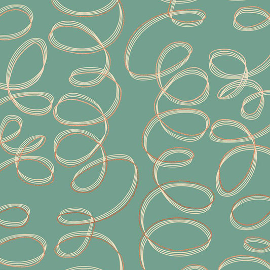 Unruly Nature Soft Aqua Metallic ½ yd-Fabric-Spool of Thread