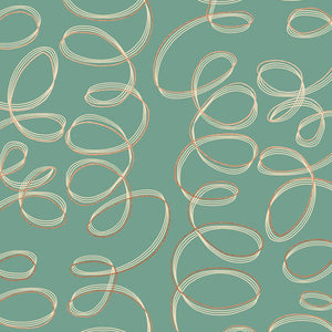 Unruly Nature Soft Aqua Metallic ½ yd-Fabric-Spool of Thread