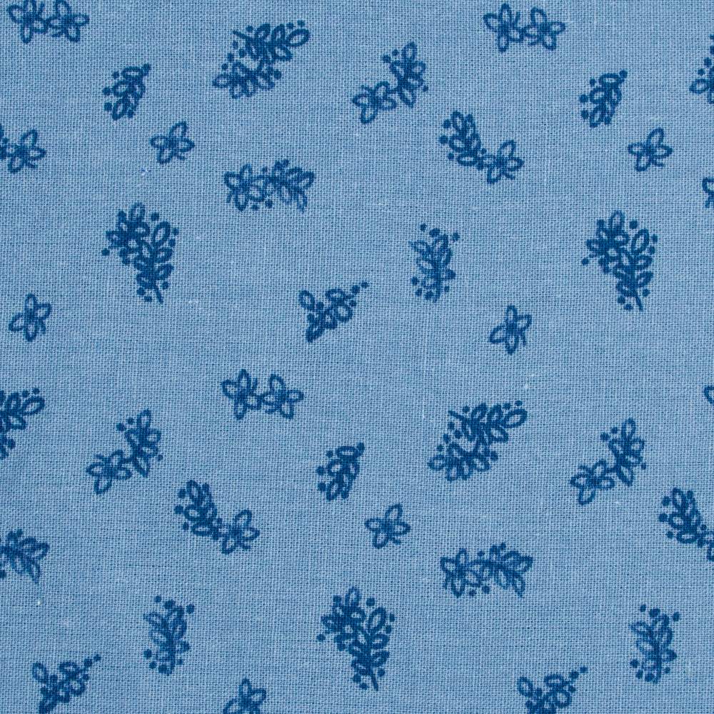Vesper Rayon Linen Garden Mews Dusty Blue ½ yd-Fabric-Spool of Thread