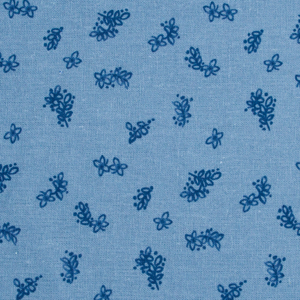 Vesper Rayon Linen Garden Mews Dusty Blue ½ yd-Fabric-Spool of Thread