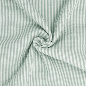 Wren Yarn Dyed Organic Double Gauze Beach Grass ½ yd-Fabric-Spool of Thread