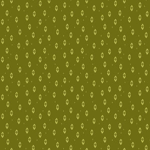 Summer's End Ikat Green ½ yd-Fabric-Spool of Thread